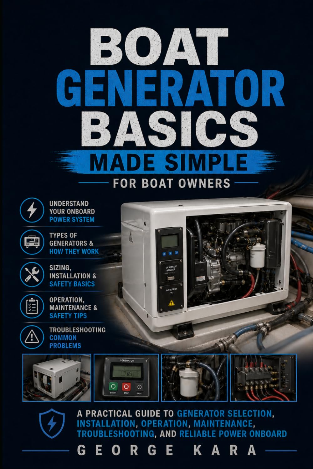 Boat Generator Basics Made Simple: A Practical Guide for Boat Owners to Marine Generators, AC Power, Battery Charging, Safe Operation, Maintenance, ... (The Practical Boat Owner’s Handbook Series)