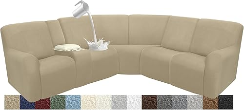 Miniatura 72 de Fundas de sofá reclinable impermeable para sección seccionales Fundas lavables para sofá en forma de L para sofás reclinables Fundas elásticas para