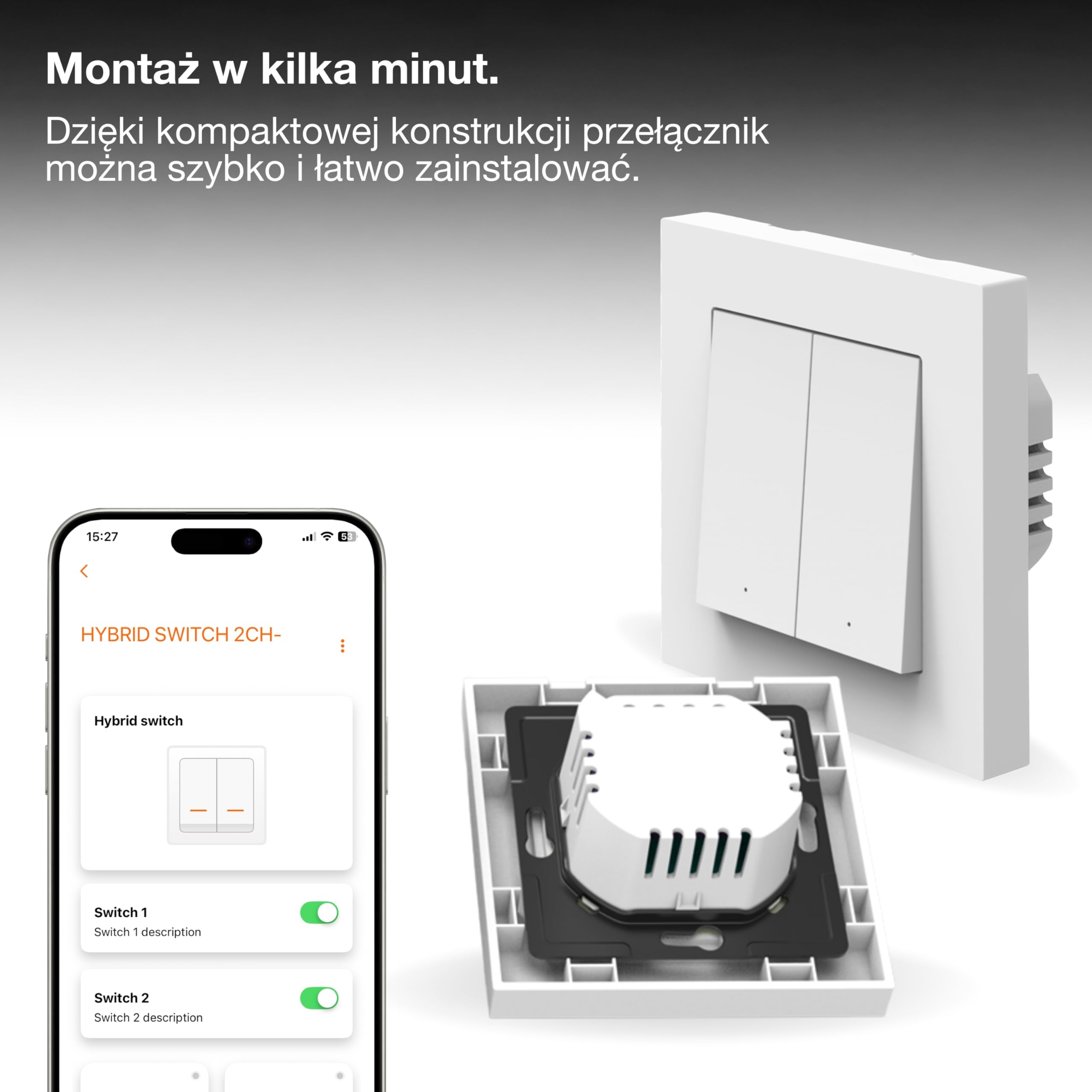 SMART+ WIFI MATTER WALL SWITCH 2 Channel
