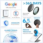 Air Tracker Tags for Android with Case- Bluetooth Tracker Item Finder for Key, Wallet, Luggage - Works with Google Find Hub, IP66 Waterproof, Smart Tag for Android & Samsung Phones (4 Black)
