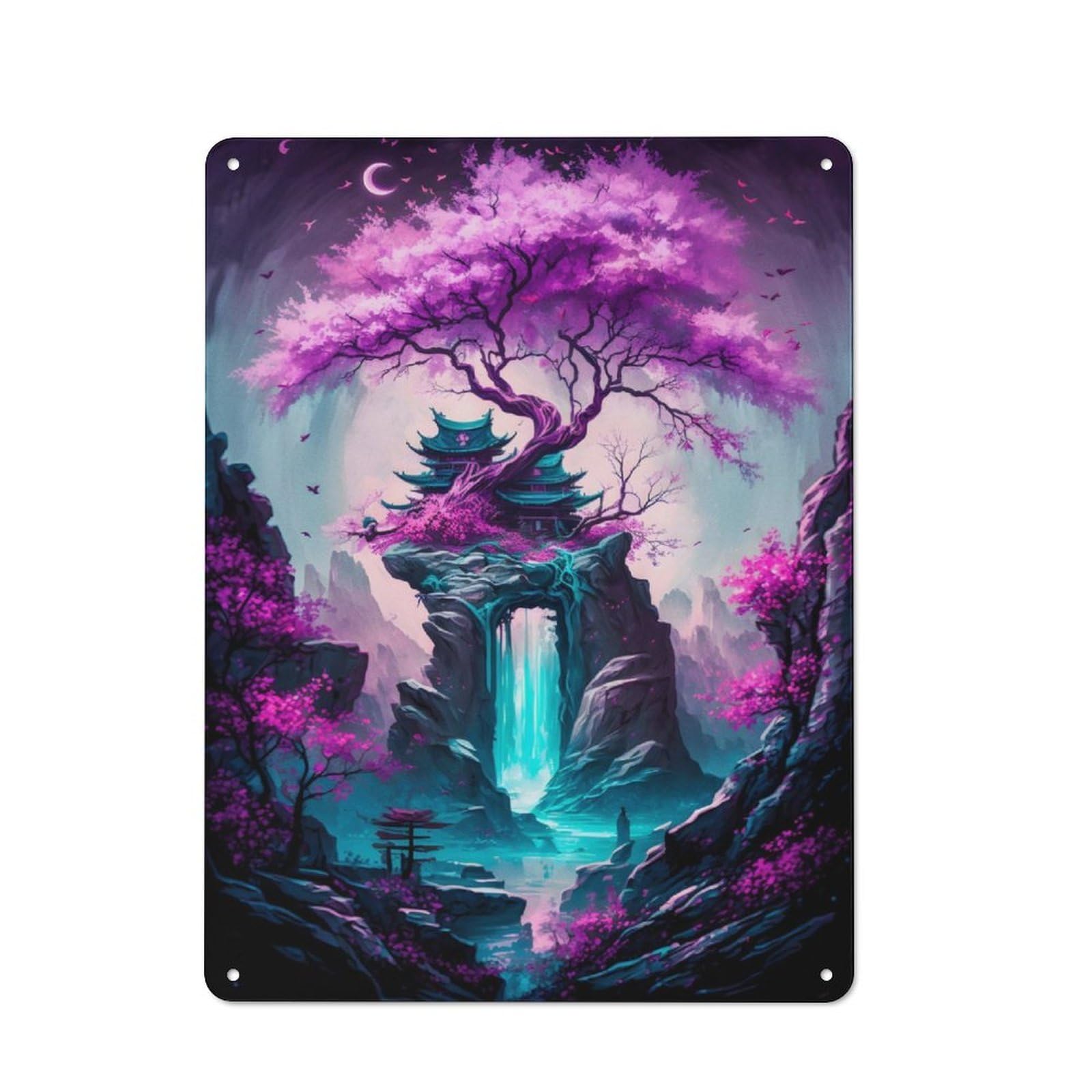 Junmoney Mystical Tree 11 Metal Sign 40X30cm With For Home Bar Wall, Rustic Decor, For Collectors Decorating Home Bars And Entertaining Spaces