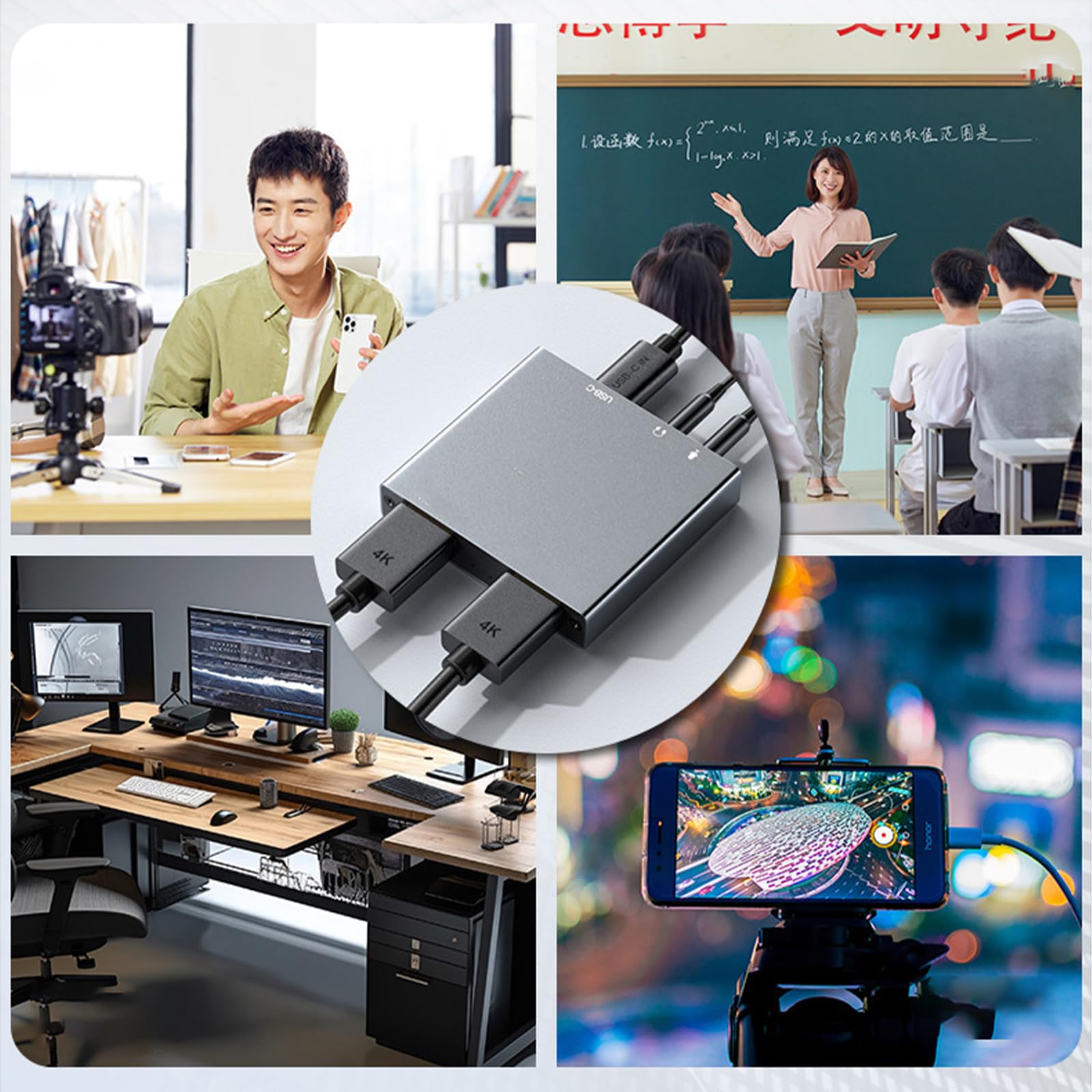 TTTLLNN Aluminum Alloy USB3.0 4K30Hz HDTV Video Capturing Card with Broad Compatibility Plugs &Play Functionality LED Indicators