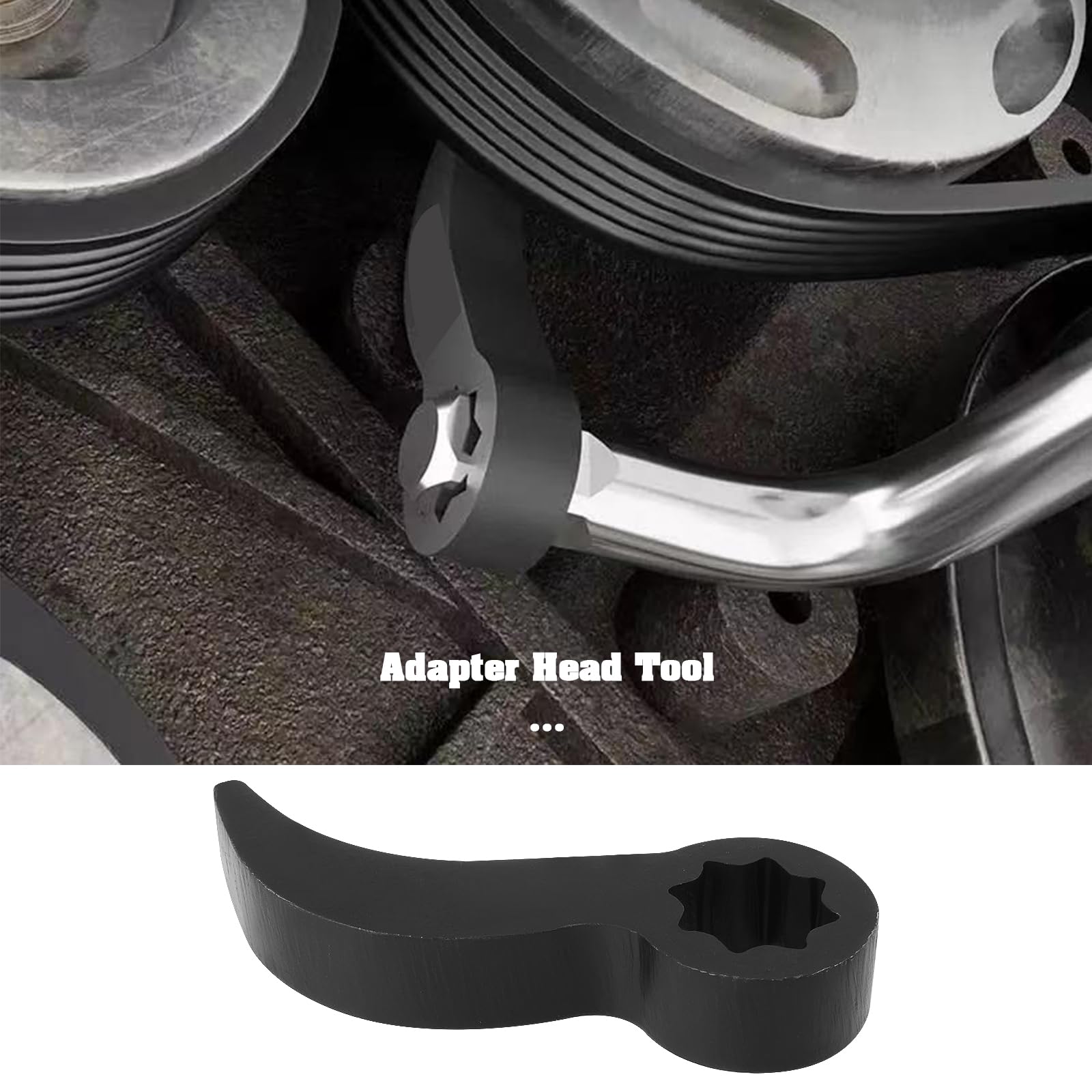 Adaptador de Cabeza de Palanca de 1/2" para Llave de Palanca de 75 Mm Herramienta de Palanca para Adaptarse A Barra Rompedora D de 1/2" O Trinquete de Reparación de Automóviles Color Negro