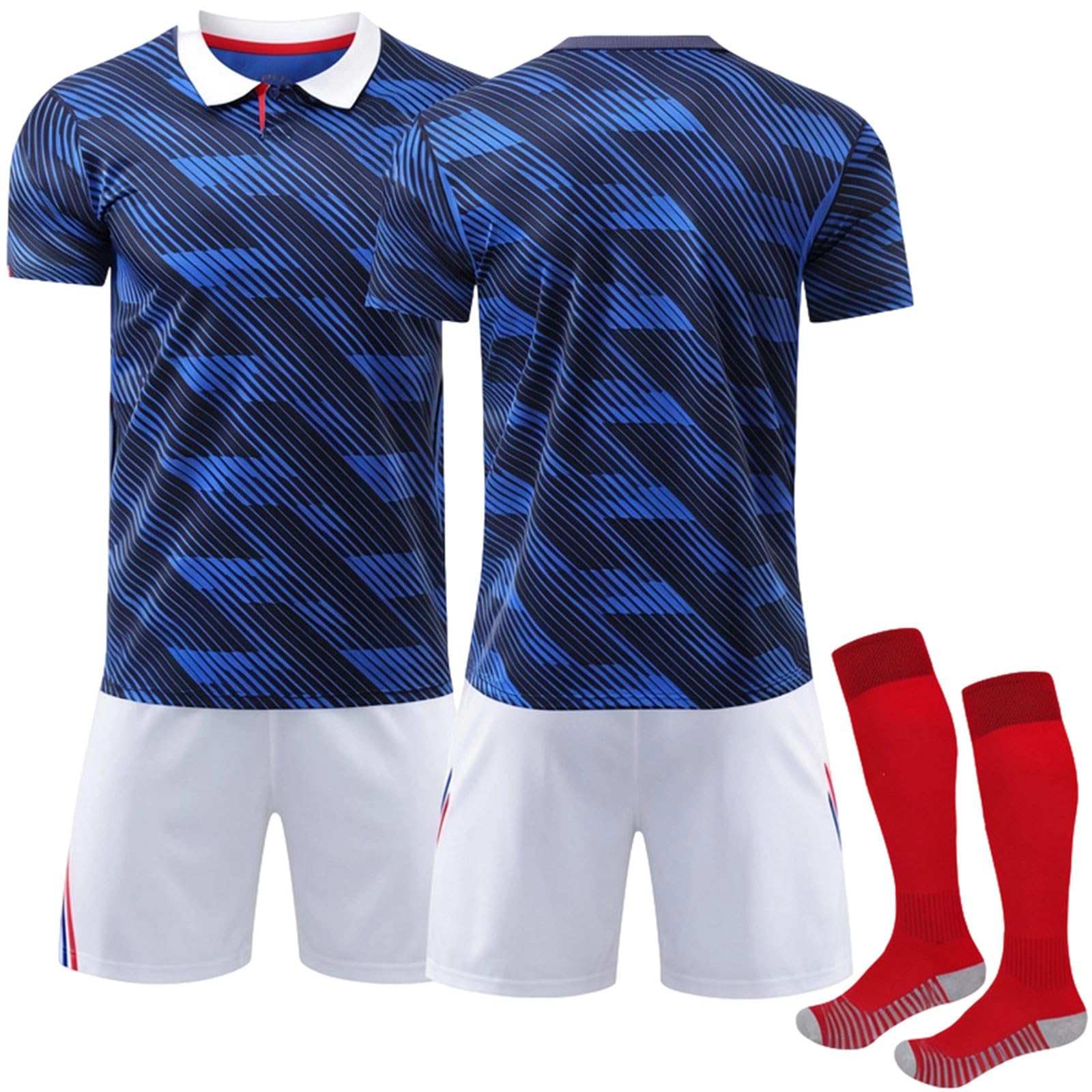 Générique 2026 Maillot De Foot Personnalisé Adulte Et Enfant avec Nom Nombre Domicile/ExtéRieur Complet 3 Pieces T-Shirt Short Et Chaussette Foot, Cadeau Personnalisé pour Supporter