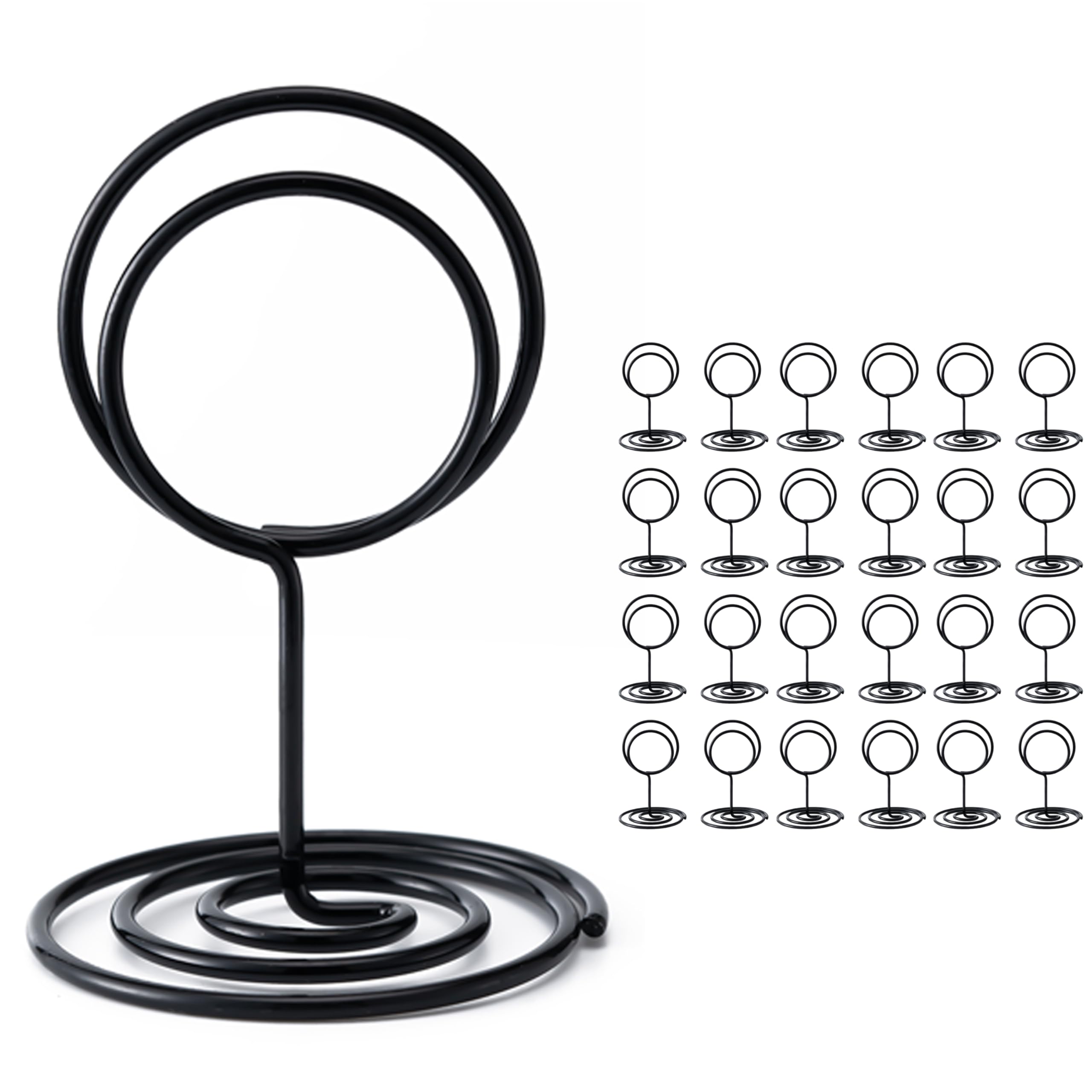Table Number Holders, 26PCS Place Card Holder, Photo Holder (2" Black)