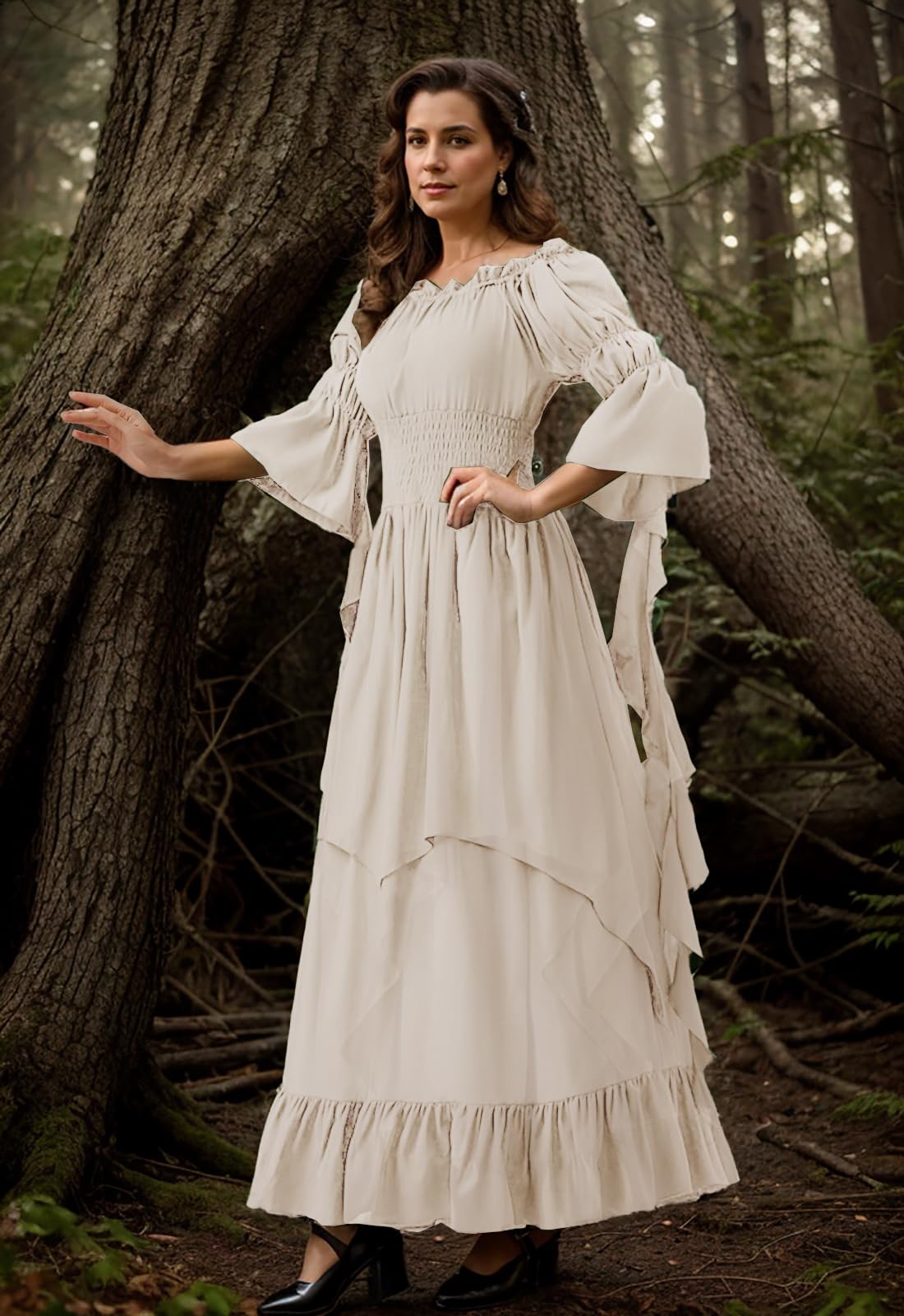 Women's Victorian Dress Renaissance Medieval Costume Gothic Witch Dress for Women