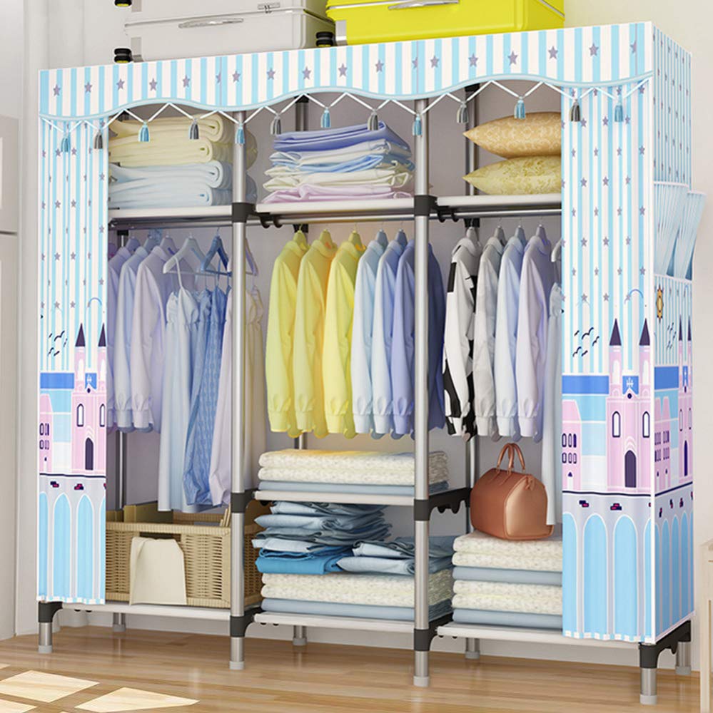 Armoire de stockage pliable dressing tissu grand format pour vestiaire