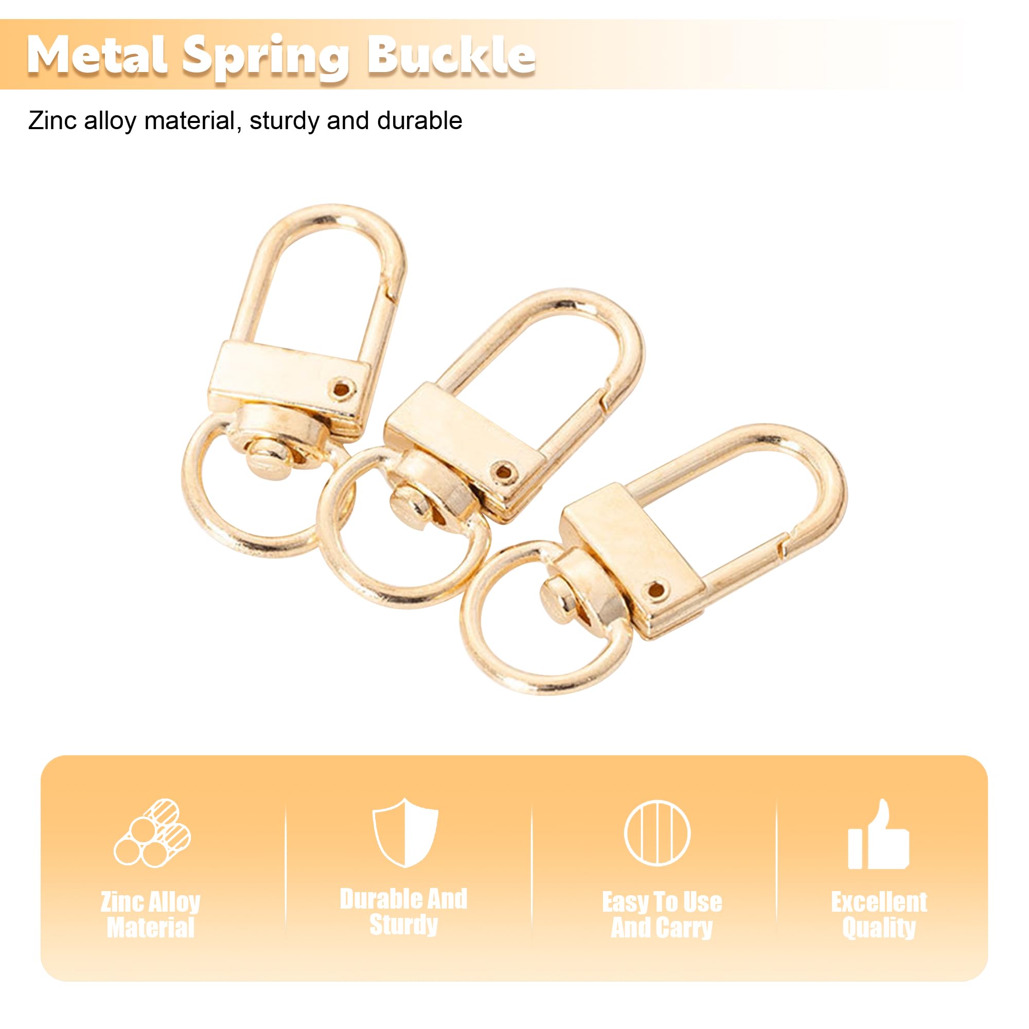 28pcs Swivel Snap Keychain Clips - Gold & Silver Alloy Lobster Claw Clasps For Jewelry, Bags, Backpacks