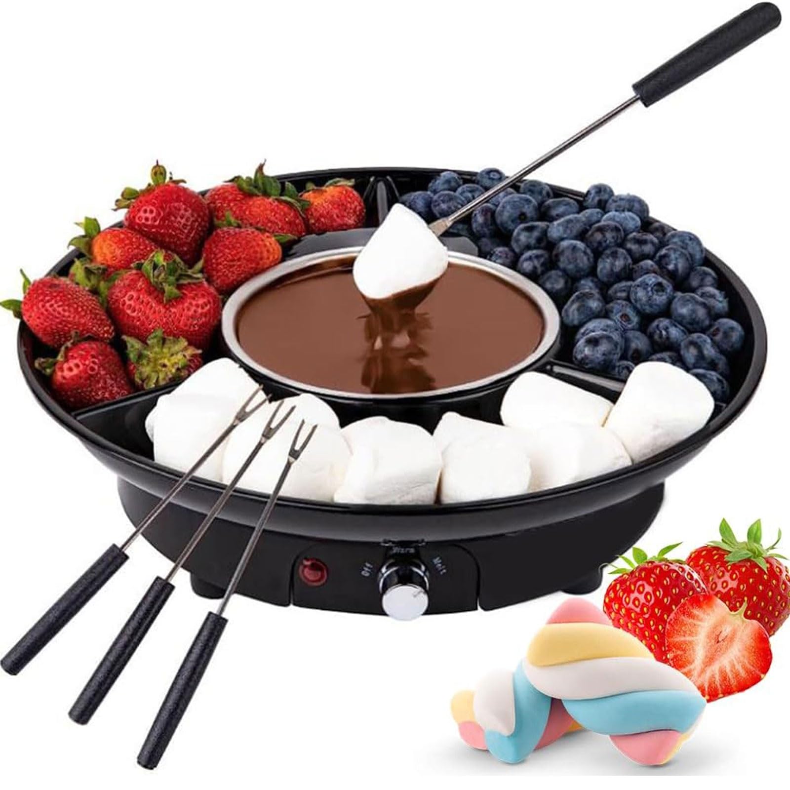 Ensemble de fondue au chocolat électrique avec température réglable