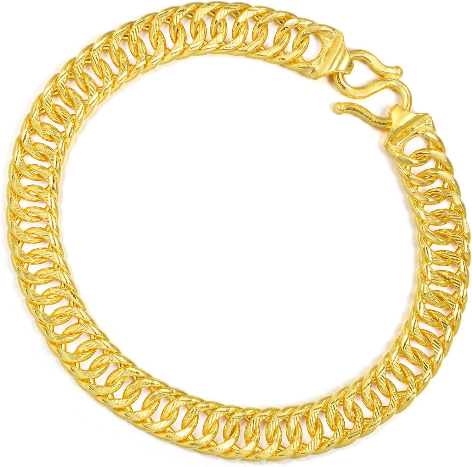CHOW SANG SANG 999.9 24K Gold Machinery Chain Price-by-Weight 15.34g Gold Bracelet (18 CM) for Men and Women 28352B