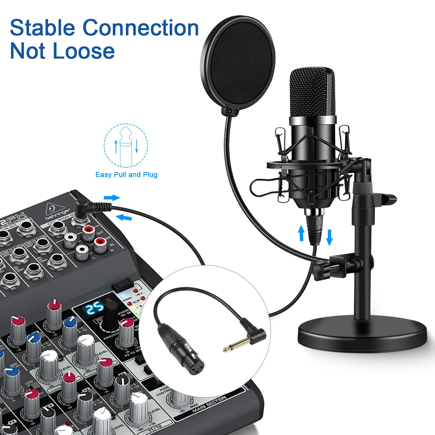 Amazon.co.jp: QIANRENON 90°アングル TS 6.35mm - XLR アンバランス