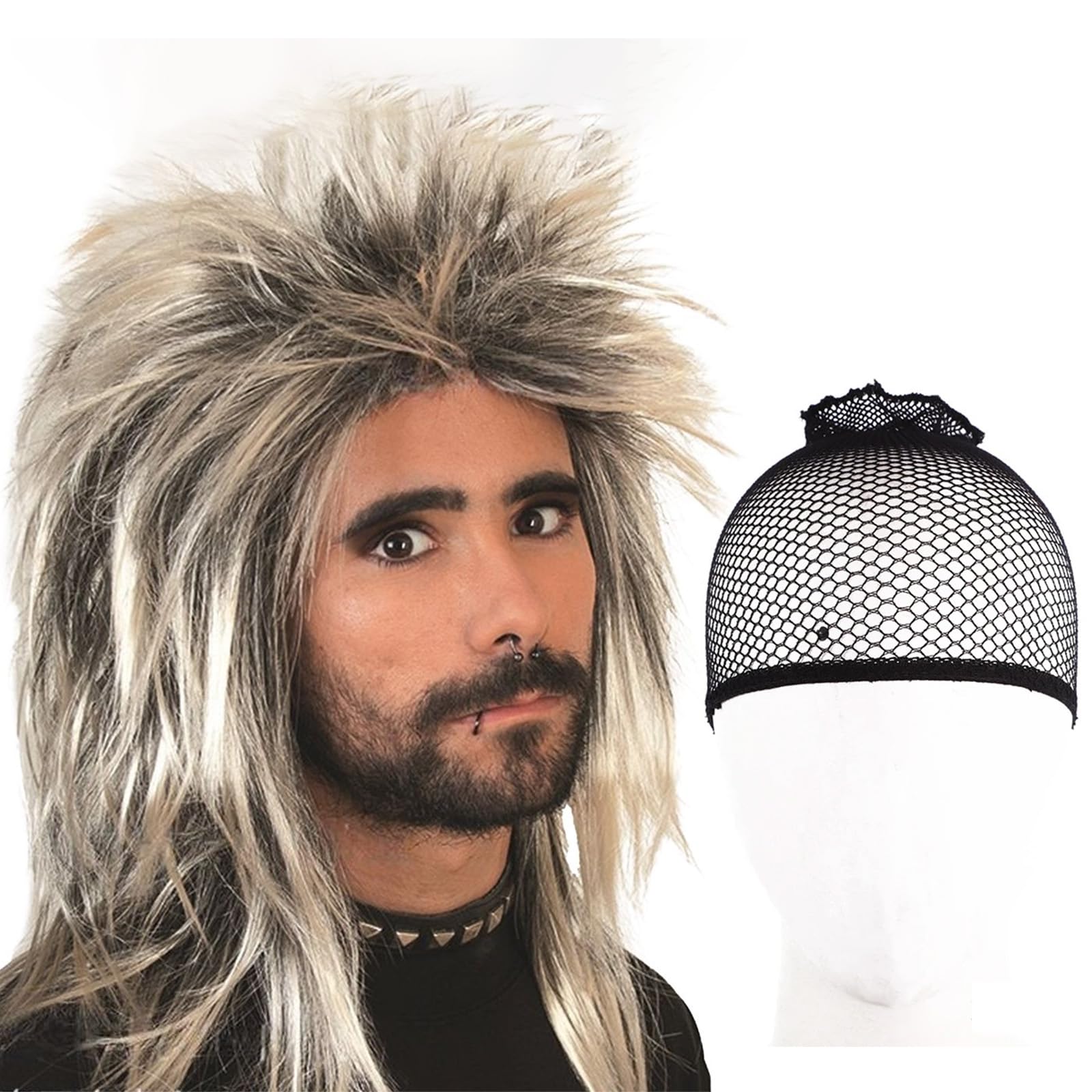 Colaren Mullet Wigs for Men 70s, Gold