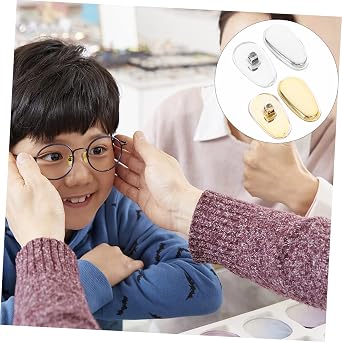 16Pairs Silicone-coated Metal Eyeglasses Nose Pads Anti-slip Nose for Sunglasses Reading Glasses Easy Push-in Installation Replacement Accessories