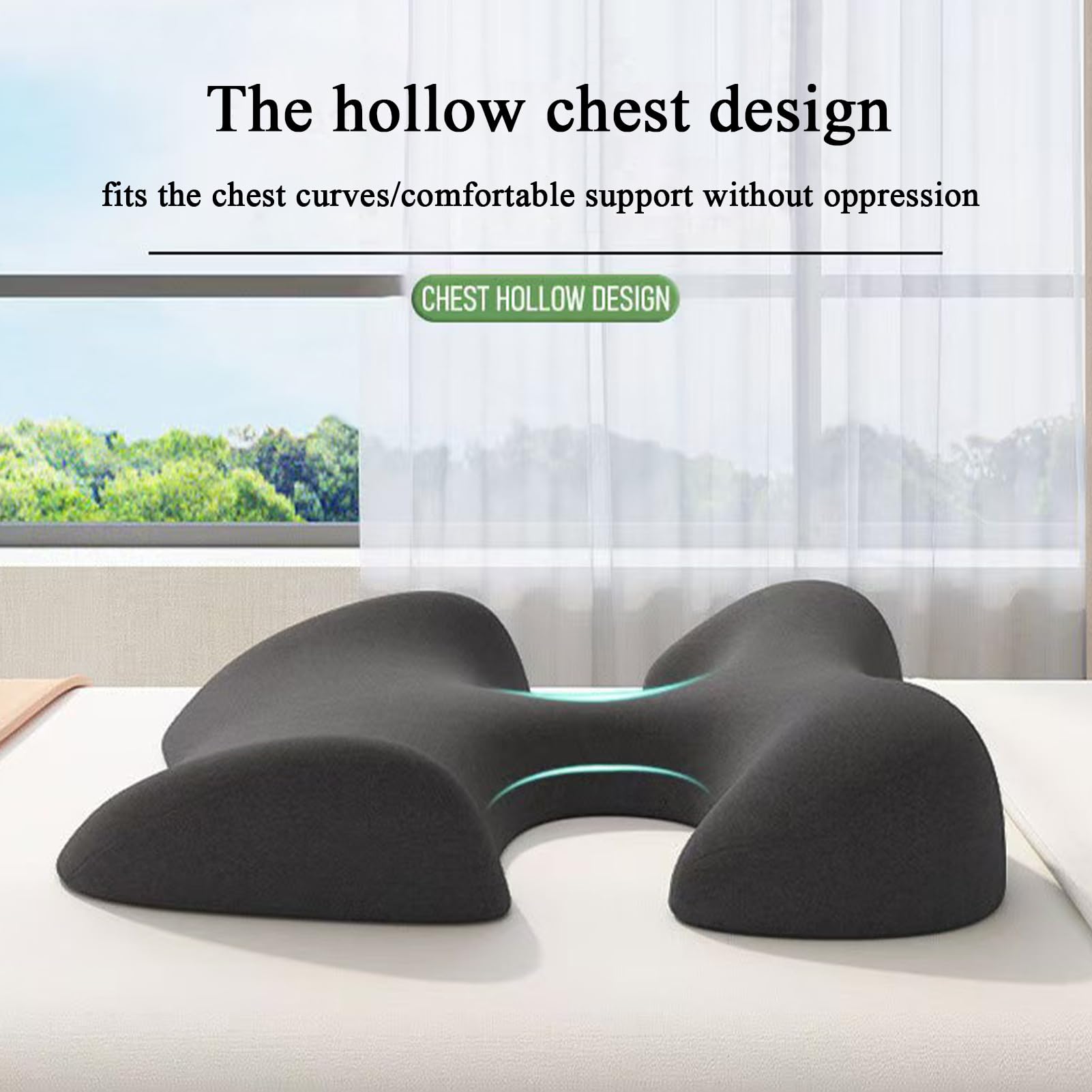 Générique Massaggio per la posizione del ventre - Confortevole in Memory Foam Massaggio Rilassante del poggiatesta Ergonomico di Sostegno della testa e del torace per l