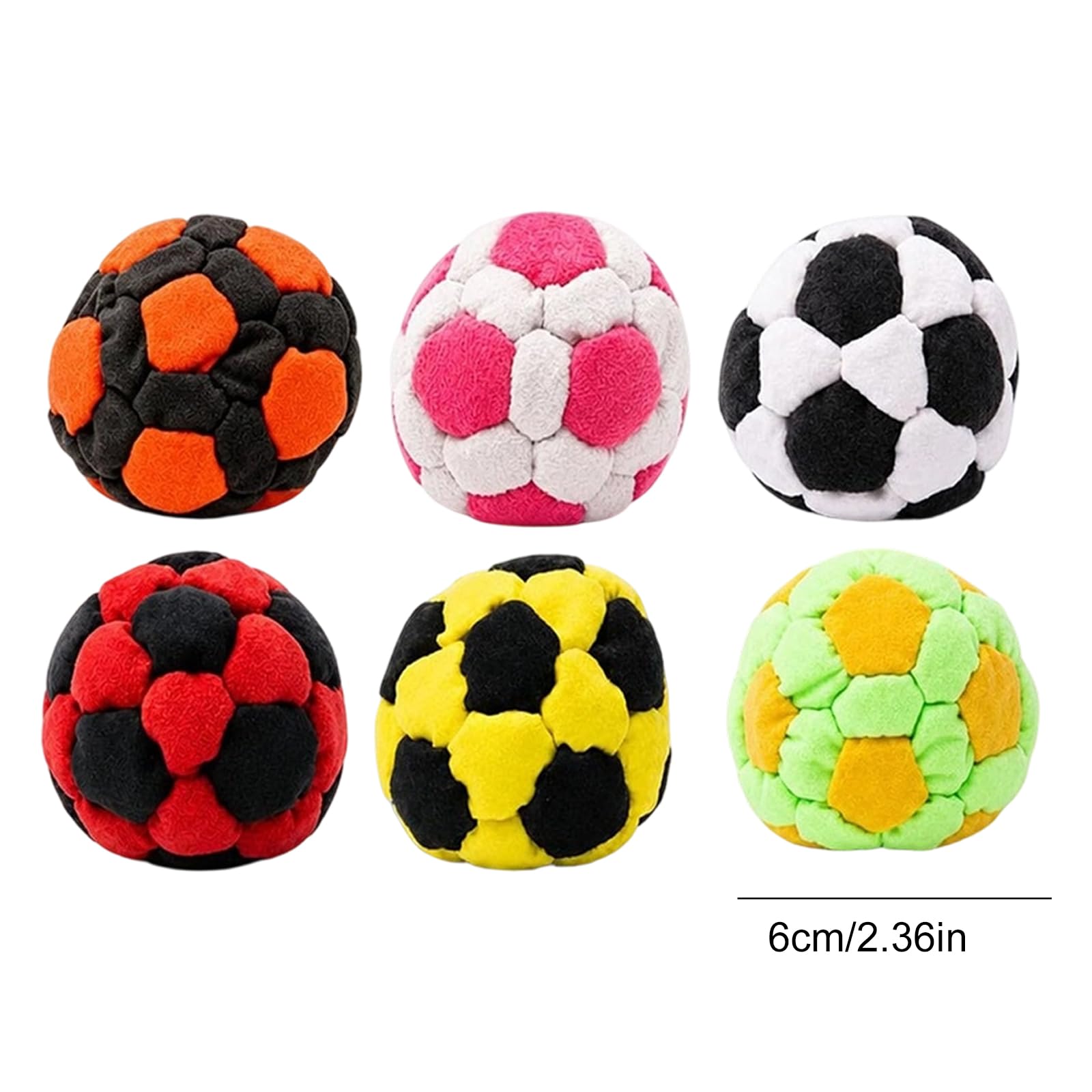 Pelotas de Fútbol de Felpa Portátil Set 6 Juguetes Clipser para Niños Mejorar la Coordinación Mano Ojo Juegos al Aire Libre