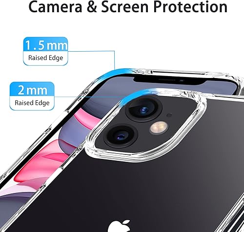 Miniatura 4 de JJGoo Compatible con iPhone 11 Funda transparente, transparente a prueba de golpes, delgada, antiarañazos, carcasa protectora de policarbonato duro,