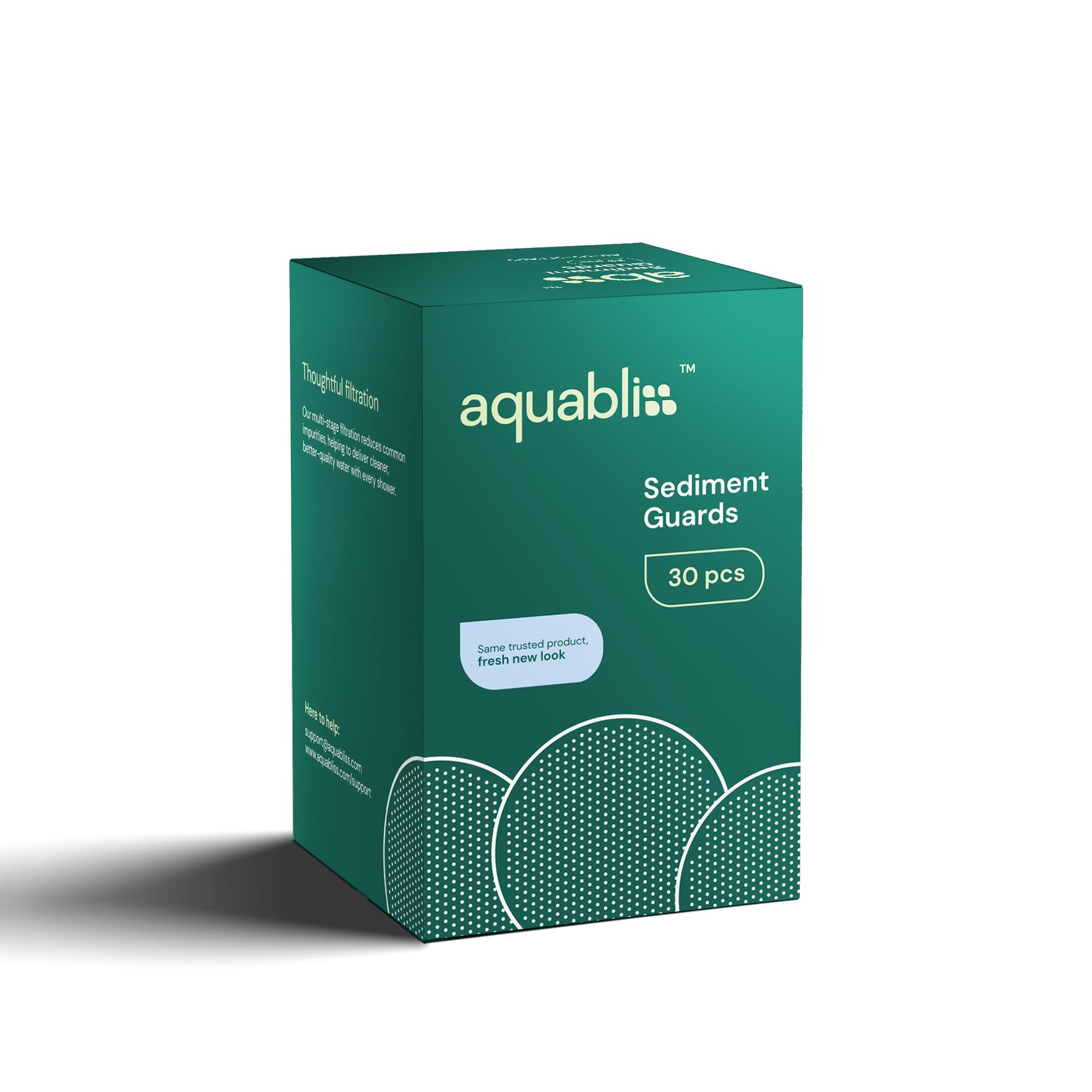 Aquabliss Shower Filter Sediment Pads 30-Pack | Reduces rust dust & sand from shower water for a cleaner gentler rinse. No tools needed to install. product thumbnail 5