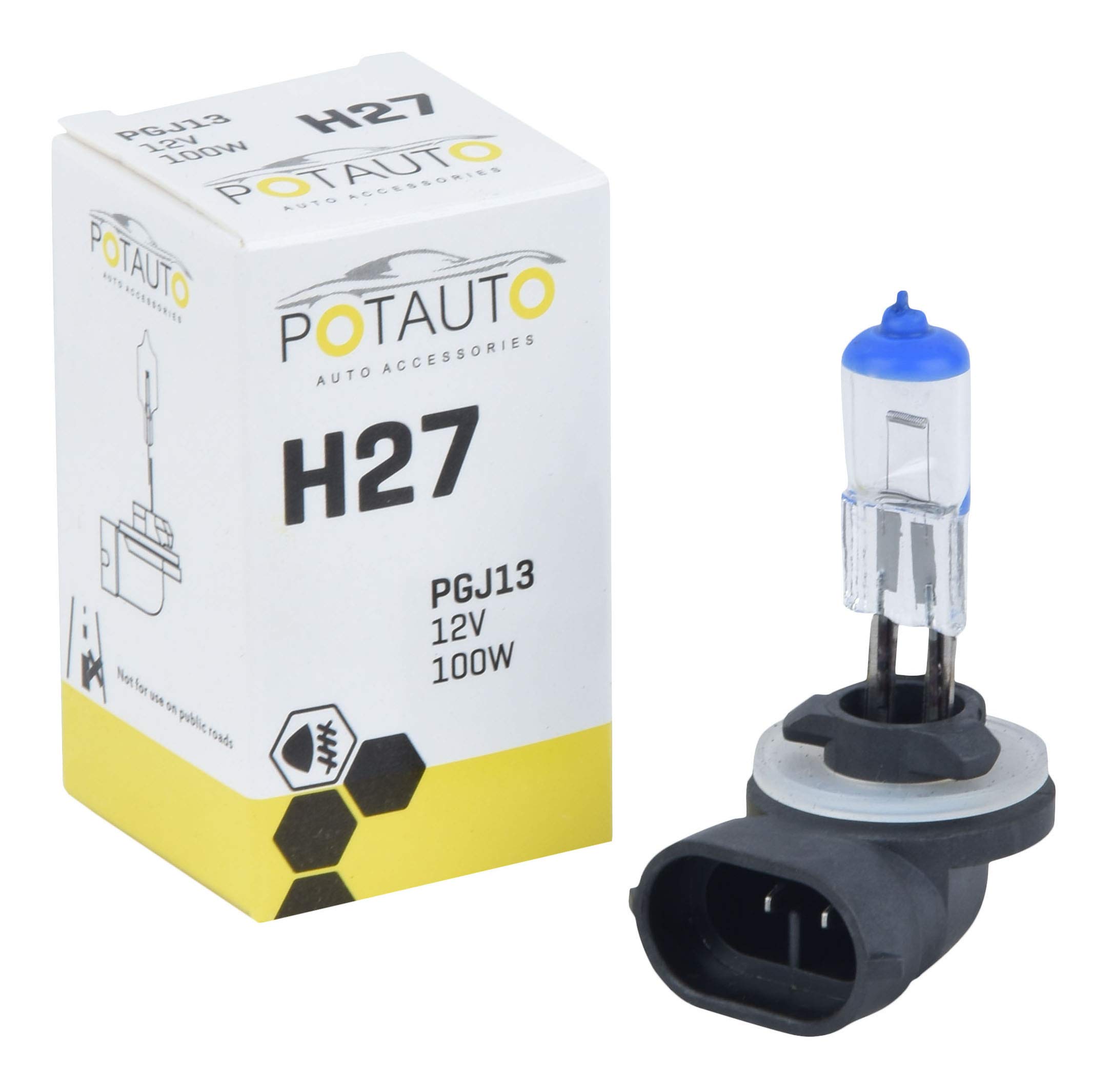 Potauto H27 Headlight Bulb for Car (PGJ13, 12V, 100W) : Amazon.in