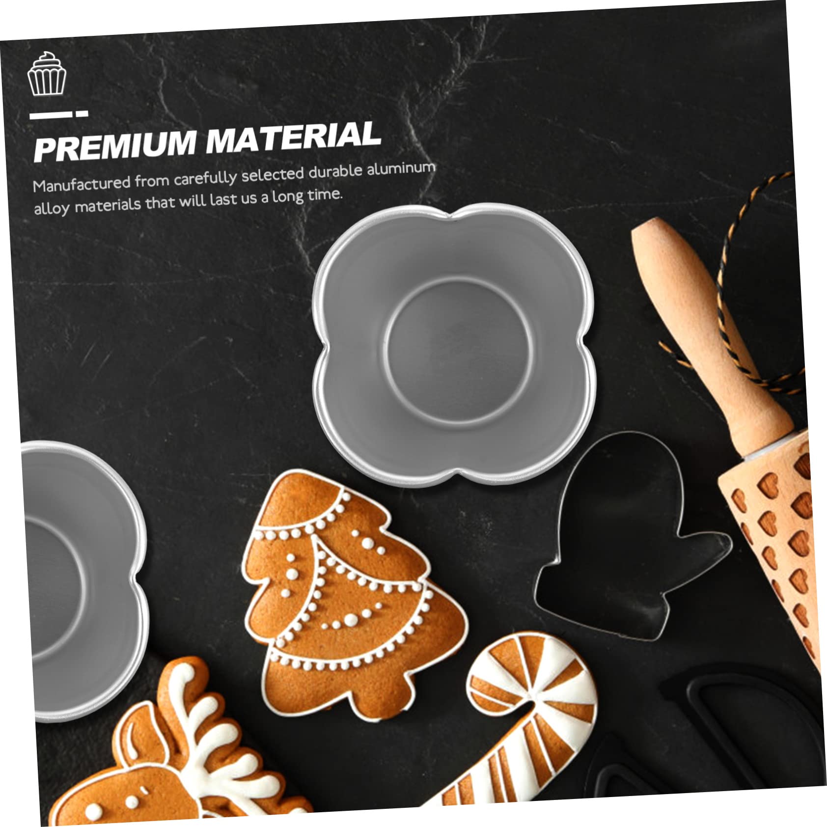 Amosfun Lot De 3 Moules À Muffins Antiadhésifs En Métal Pour La Cuisson Des Puddings Pour La Maison 6 Pièces X 3
