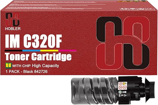 IM C320F Toner Cartridges Compatible for Ricoh IMC320F 842726 842727 842728 842729 Toner Cartridge Work for Ricoh IM C320F Printer 1 Black