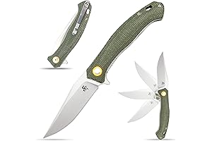 Sitivien Ultralight Folding Knife with D2 Blade and Micarta Handle