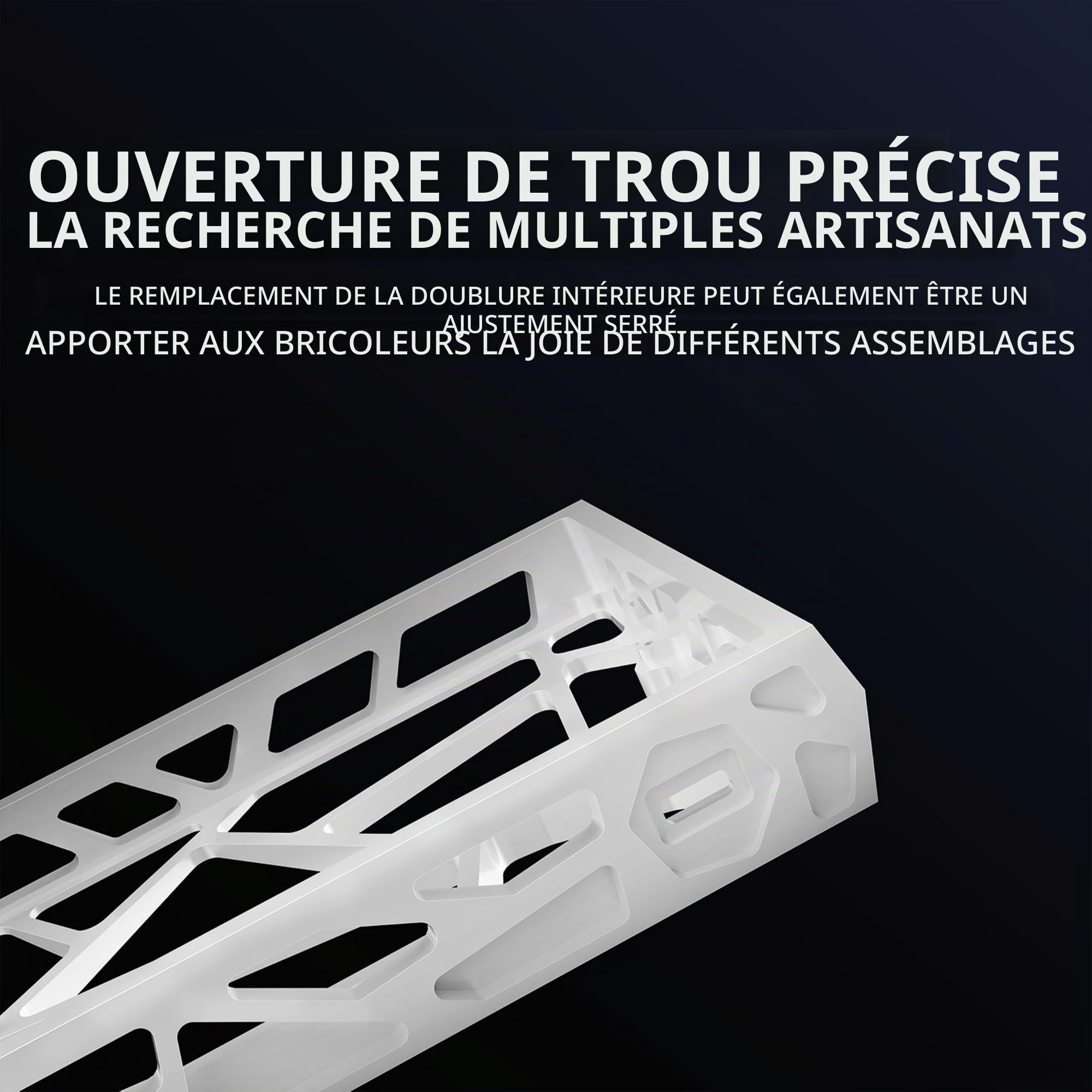 kutethy KY60 – Étui de clavier creux en aluminium à 60 % pour clavier mécanique, clavier personnalisé, compatible avec Wooting60 Mad60 Win60 GH60 60HE (blanc)