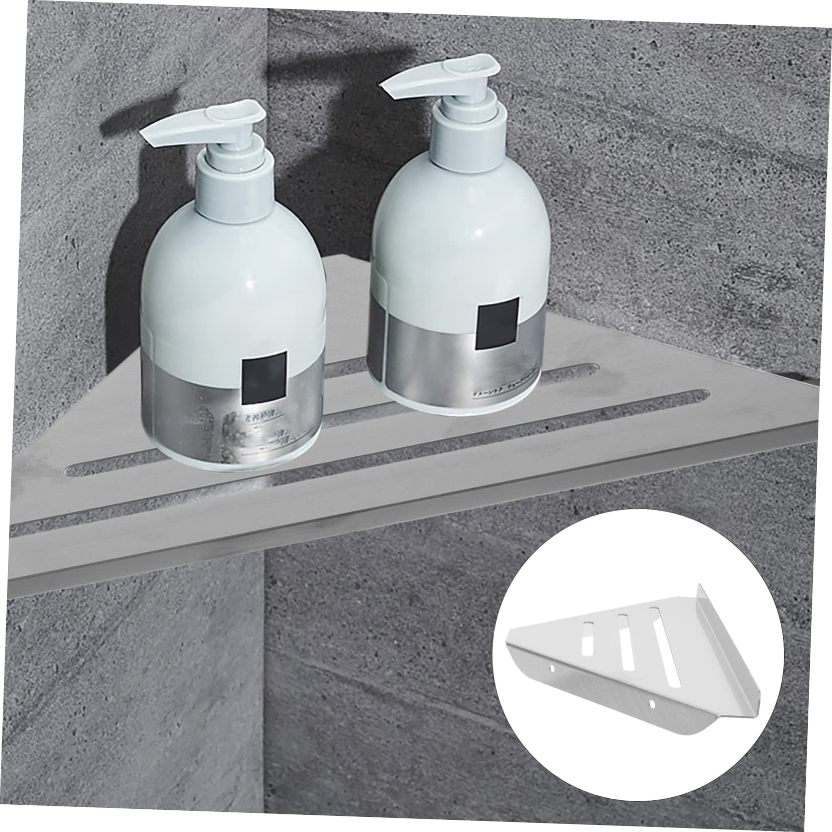 GLEAVI Mensola Angolare Per Doccia e Bagno in Acciaio 304, Portaoggetti Sospeso Da Parete Bordi Arrotondati, Porta Shampoo e Bagnoschiuma, Adatto Per Bagno e Wc