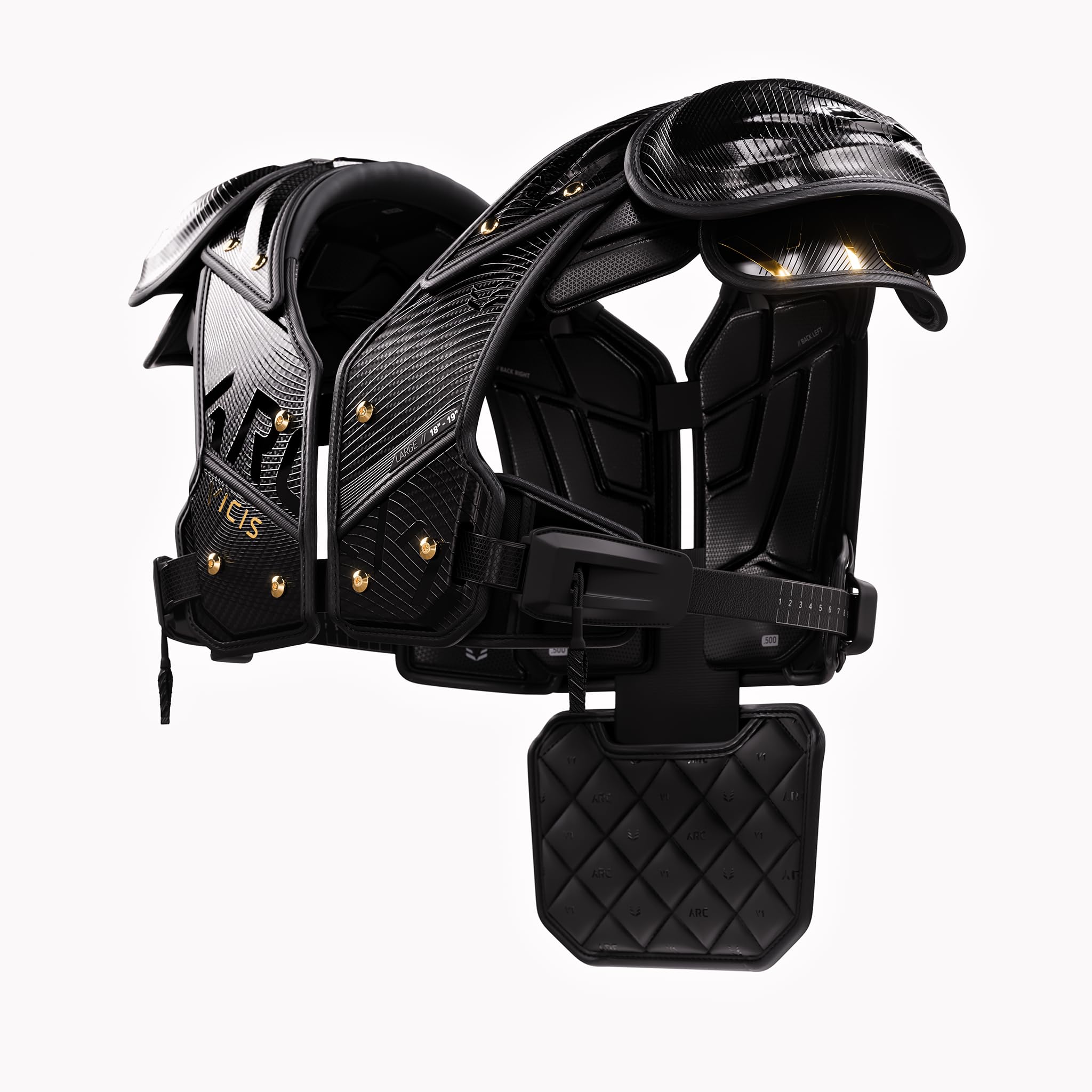 VICIS ARC_V1 Elite Football Shoulder Pads - Skill (Pro-Level Pads) | Pro-Level, Modular CURV™ Cushioning Technology, With An Enhanced Range of Motion, Designed for QB, WR, DB Varsity Athletes