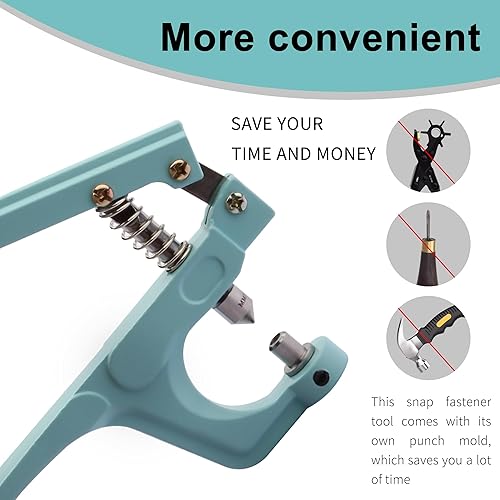 Miniatura 6 de YUSBUTON - Kit de herramientas de cierre a presión resistente, kit de 60 piezas de lona a presión, kit de cierres a presión, broches de acero