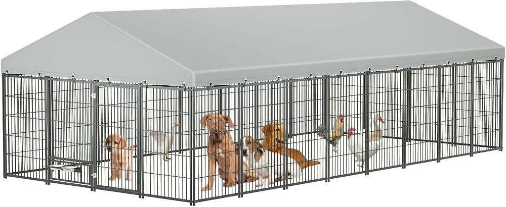 Amazon.com: KEIKI Large Outdoor Dog Kennel 18.9'L x 9.61'W x 6.23
