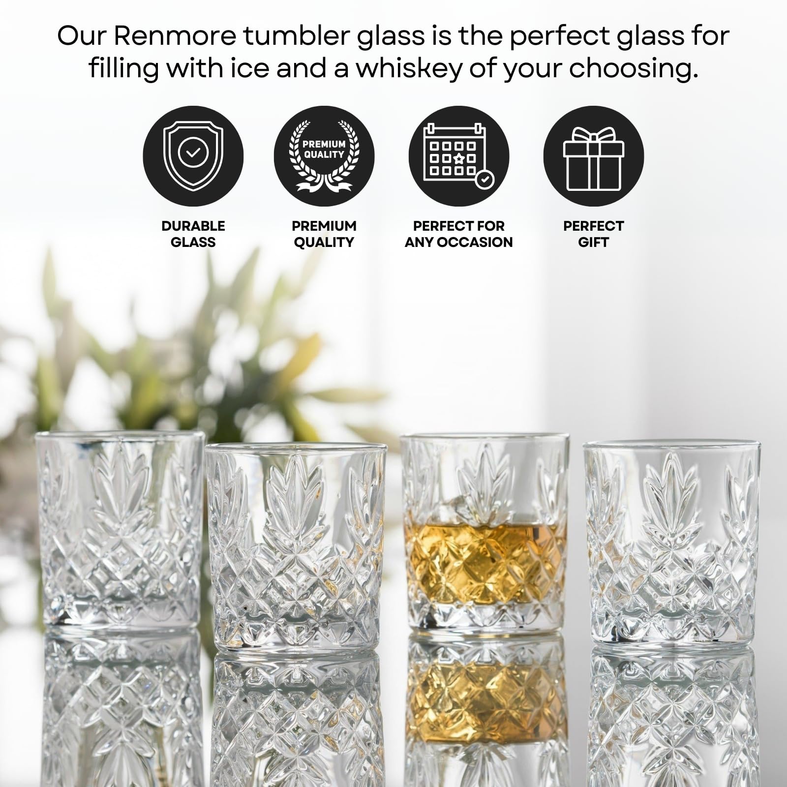 Galway Crystal 35006/4 Renmore D.O.F (Juego de 4), Cristal, Transparente