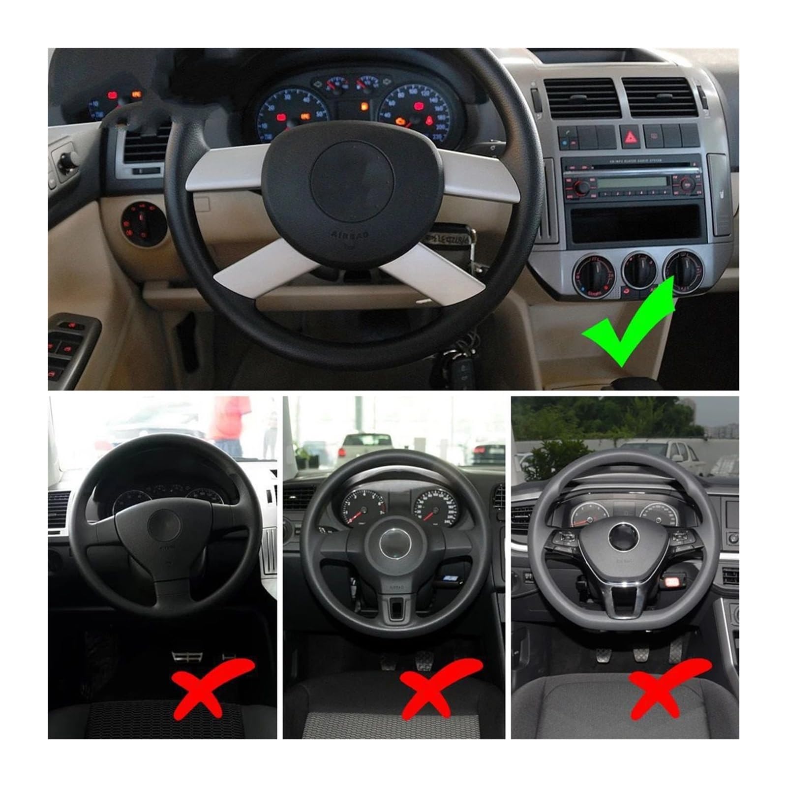 4 sztuki osłon na kierownicę,Compatible With Volkswagena,for VW