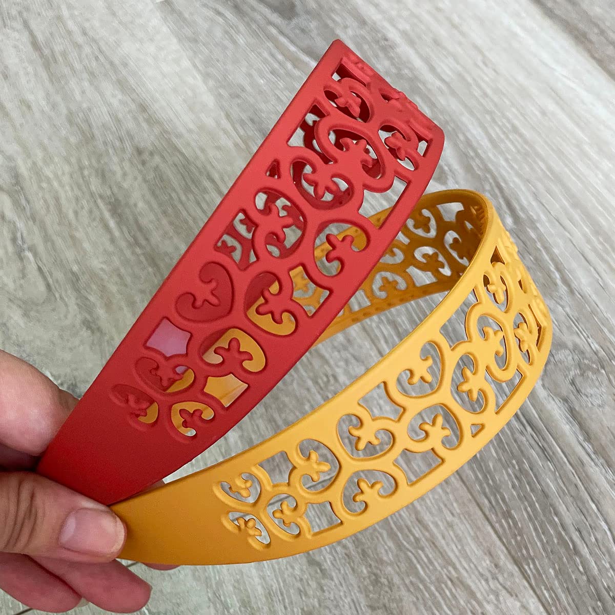 Springtime 6pcs Wide Headbands for Girls Women 40mm Teeth Plastic Hairbands Flower Hair Accessories in Assorted Colors - Image 9