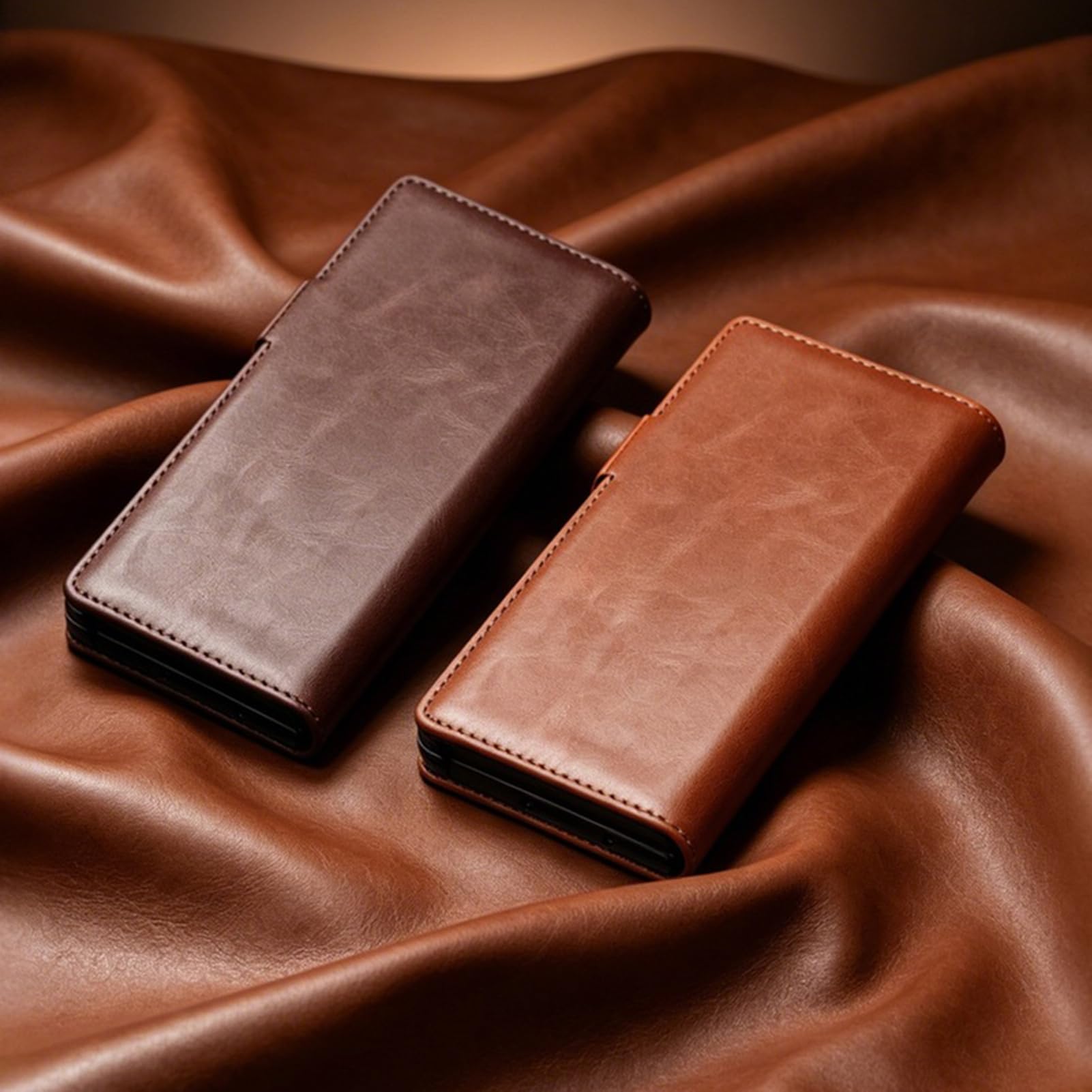 Portafoglio Custodia Per Samsung Galaxy Z Fold 8 Ultra, Vera Pelle Guscio | Porta Carte Chiusura Magnetica Cover Funzione Supporto Anturto Telefono Fotocamera Protezione