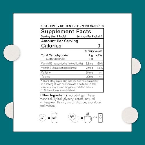 Vista 54 de RUN GUM Cinnamon Energy Gum 50 mg de cafeína, taurina y vitaminas B por pieza, 24 piezas (paquete de 12), 2 piezas = 1 café o bebida energética, sin