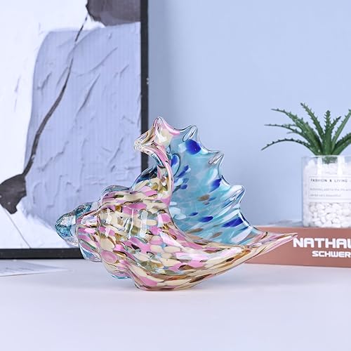 Miniatura 7 de Concha de cristal con conchas de mar, conchas de mar, decoración de concha de cristal de vida marina, decoración de vidrio soplado, decoración