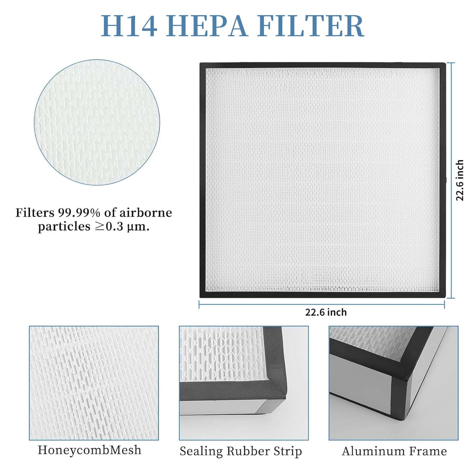 Unidad de filtro de ventilador de campana laminar Yzzwer – Filtros HEPA FFU para limpieza clase 100/ISO 5, sala limpia, micología y sala de hongos, 110 V (incluye filtro HEPA)