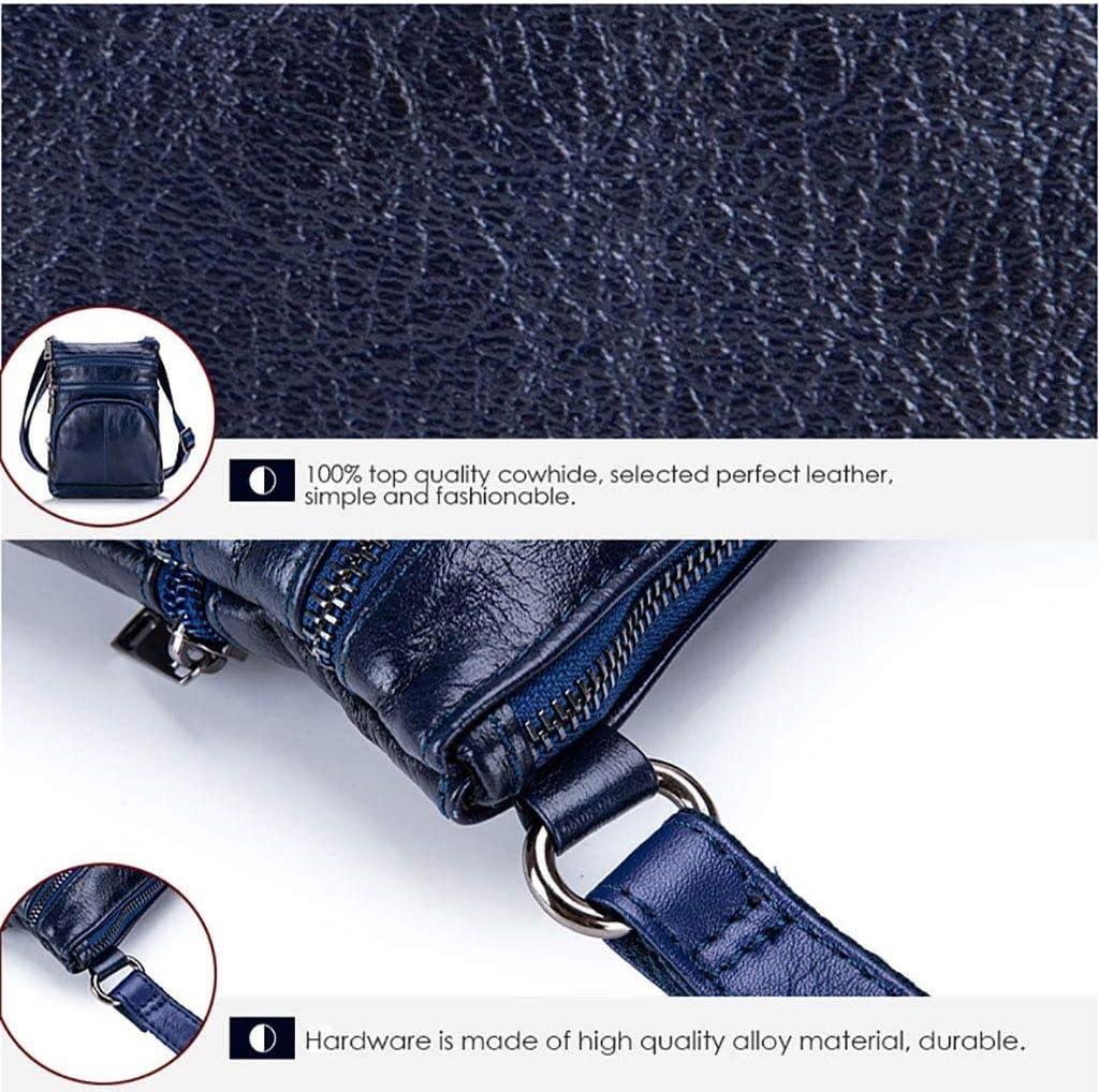 SIDUFHAOPKLL Soft Leather Cross-Body Bag, Mini Anti-Theft Mobile Phone, ID, Suitable for Daily Travel Sports