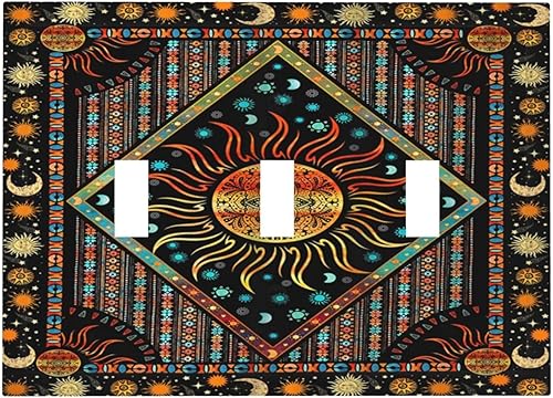 Miniatura 47 de Cubiertas de salida iridiscentes abstractas coloridas nubes dúplex de 1 cuadrilla, placa de cubierta de interruptor de luz arco iris, placas