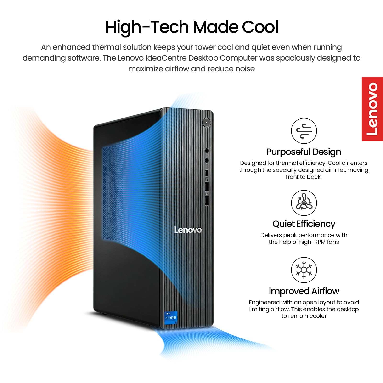 Lenovo Torre per computer desktop, Intel 20-Core i7 di 14a generazione, fattore di forma ridotto, per aziende, giochi e ufficio, Windows 11 Pro | SSD DDR5 da 1 TB da 32 GB, Ethernet RJ-45, Wi-Fi 6