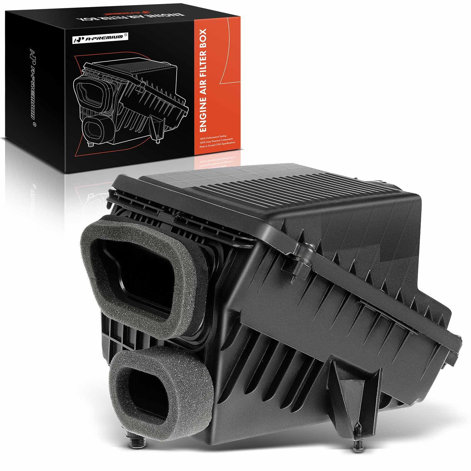 A-Premium Engine Air Filter Cleaner Box Housing Compatible with Cadillac, Chevrolet & GMC Vehicles - Escalade, Avalanche 1500, Silverado, Suburban, Sierra, Yukon & More - 2003-2009, Replace# 25355074