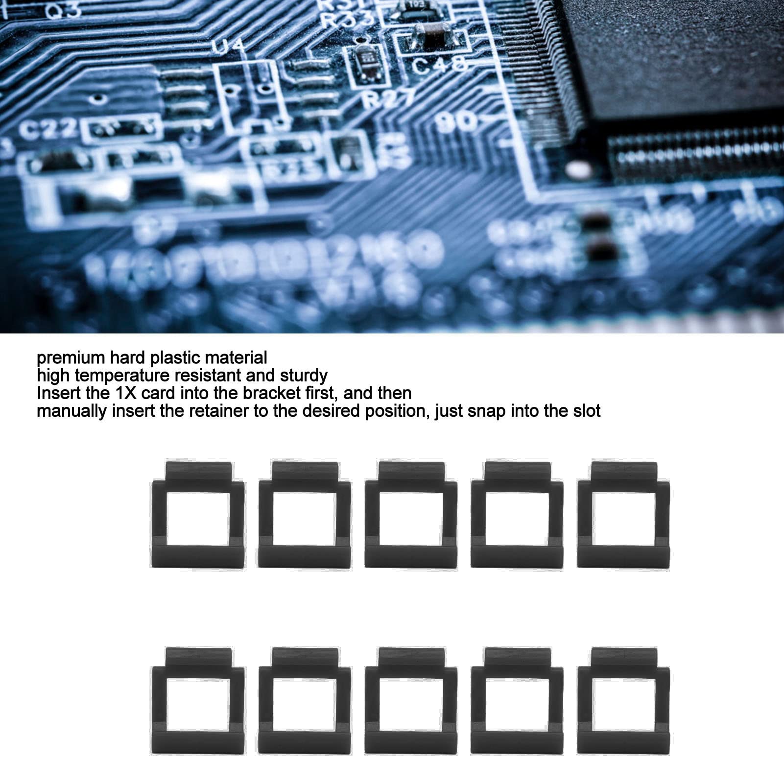 10 Fermi Per Scheda Riser PCIE Da USB 3.0 – Clip Arancioni In Plastica Resistente Al Calore, Fissaggio Sicuro - 5