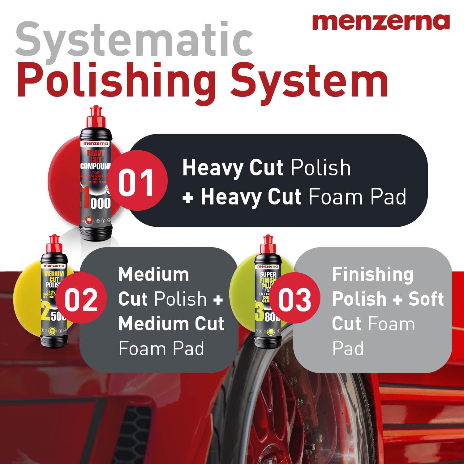 menzerna Éponge de Polissage Medium Cut Foam