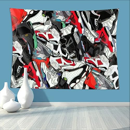 Miniatura 3 de Narikuto Tapiz de pelota de tenis, pósteres deportivos, telón de fondo de baloncesto, decoraciones de fiesta, regalos, pancarta retro para colgar en