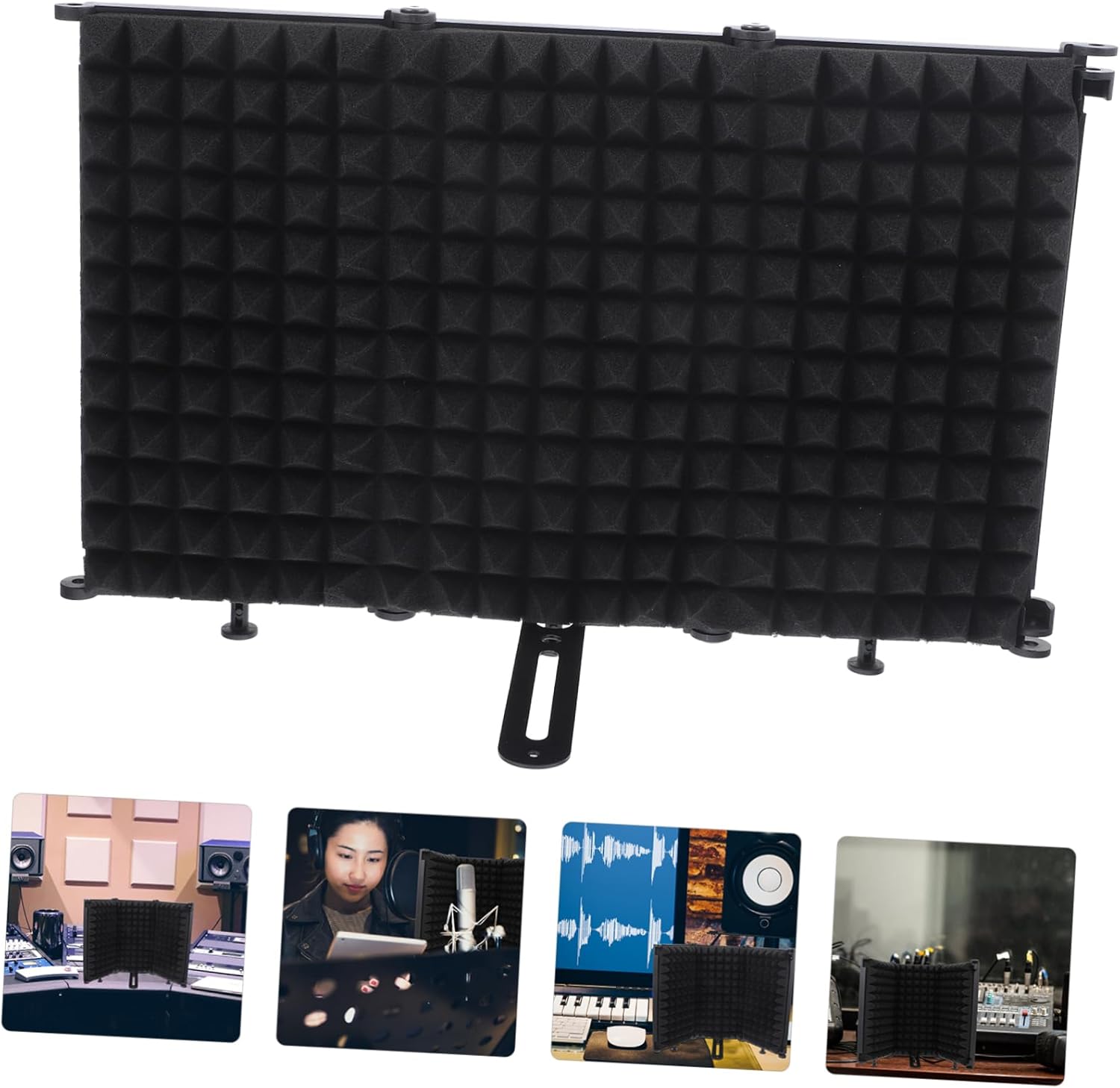 3-Piece U-Shaped Mic Windscreen Filter Windscreen for Microphone Isolation and Noise Reduction Suitable for Studio Recording and Podcasting