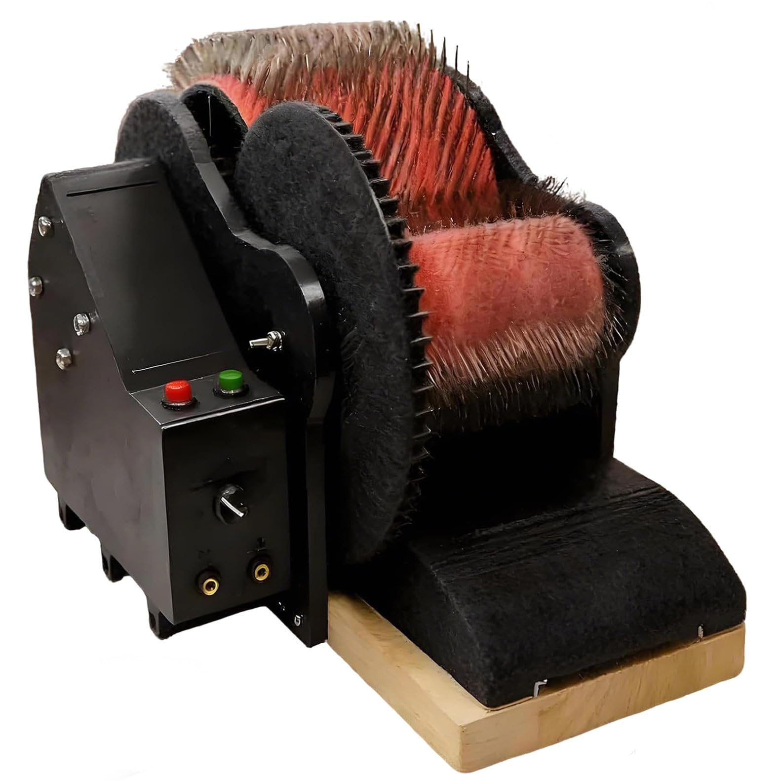 GmhXylophyte Wool Felt Drum Carder, Electric Carding Machine, Remove Fiber Impurities, Fast Color Mixing Combing Spinning, External Switch Compatible, With Foot Pedal