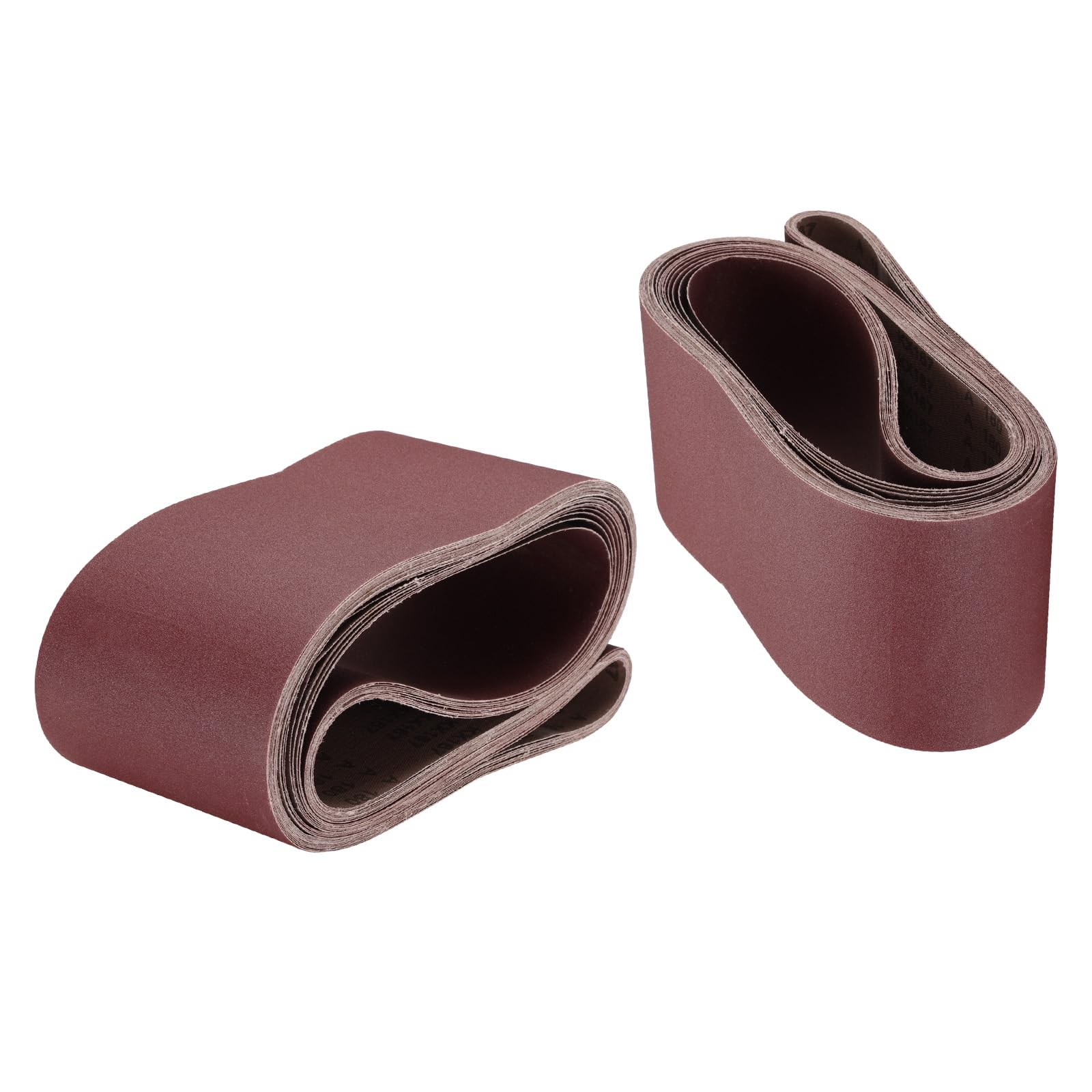 QUARKZMAN 10Pcs De Bandas De Lijado De 6" X 89" Grano 180 Óxido De Aluminio Papel De Lijado Para Pulido Y Desbaste De Metal Y Madera, Color Marrón Rojizo