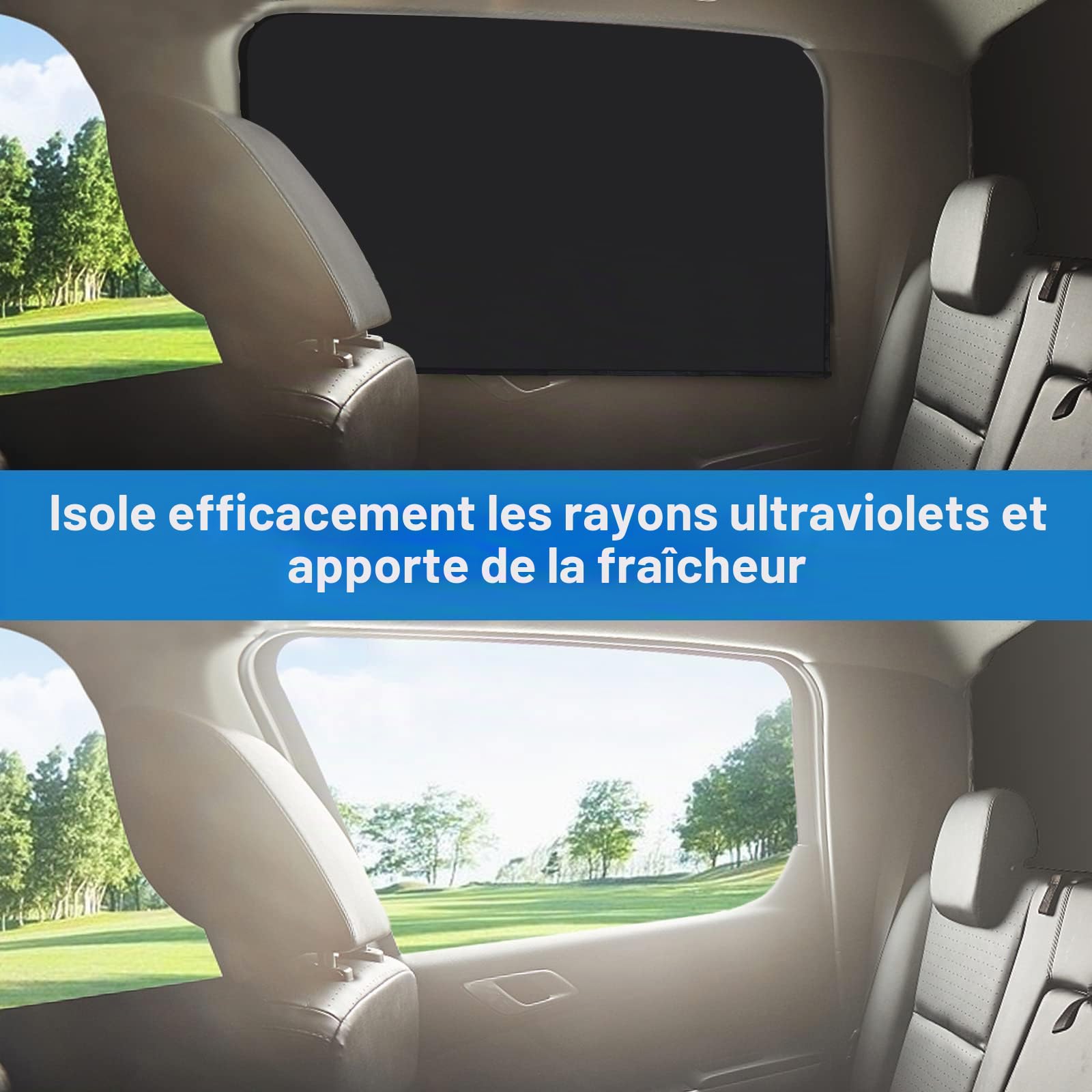 2 Pcs Voiture Pare-Soleil Bébé, Bloque les Rayons UV, S'Adapte à la Plupart des Vitres Latérales