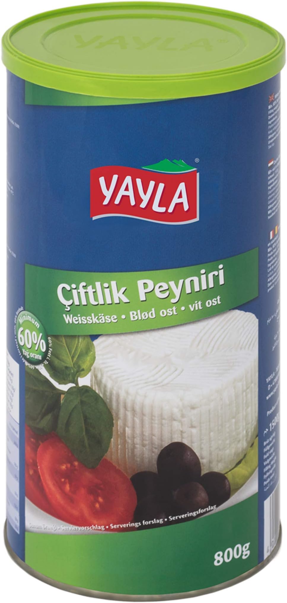 Yayla White Cheese 60% Fat I.D.M- Feta Cheese- Beyaz Peynir 800g