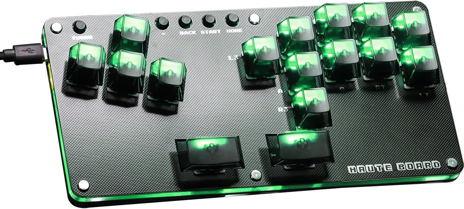 Leverless Controller Arcade Stick Haute42: 16Key All-Button Arcade Stick with Turbo Functions,Arcade Controller for PC/PS3/PS4/Switch Game Leverless Controller Fight Pad Supports Hot Swap & SOCD & RGB